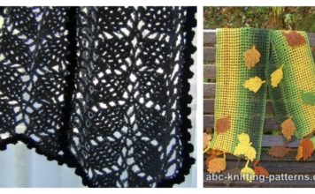 Leaf Scarf Free Crochet Pattern