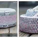 Mosaic Basket Free Crochet Pattern and Video Tutorial