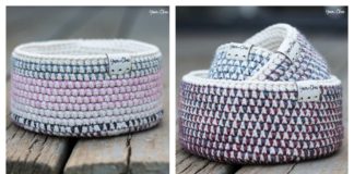Mosaic Basket Free Crochet Pattern and Video Tutorial