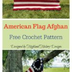 Old Glory American Flag Afghan Blanket Free Crochet Pattern