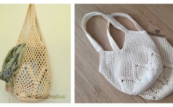 Pineapple Stitch Market Bag Free Crochet Pattern