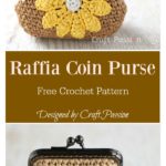 Raffia Flower Coin Purse Free Crochet Pattern