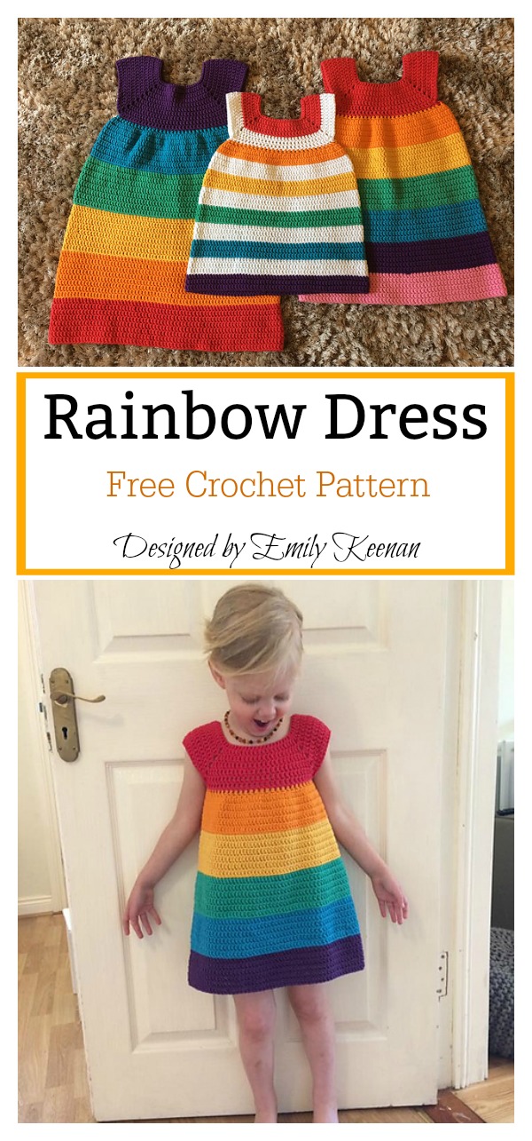 Rainbow Dress Free Crochet Pattern