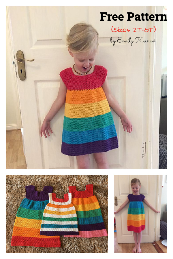Rainbow Dress Free Crochet Pattern 