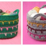 Spikes Basket Free Crochet Pattern