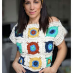 Sundrop Flower Top Free Crochet Pattern