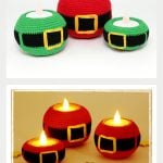 Tealight Holder Santa Crochet Pattern