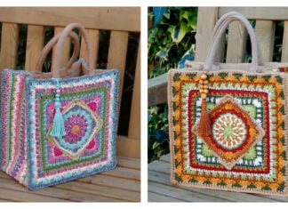 Tile Square Tote Bag Crochet Pattern