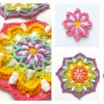 Vintage Rainbow Mandala Free Crochet Pattern