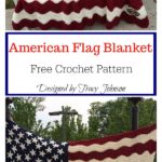 Wavy American Flag Blanket Free Crochet Pattern