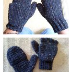 2 in 1 Fingerless Gloves & Mittens Free Crochet Pattern