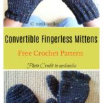 2 in 1 Fingerless Gloves & Mittens Free Crochet Pattern