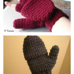 2 in 1 Fingerless Gloves & Mittens Free Crochet Pattern