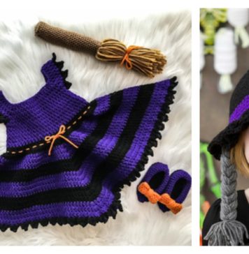 Adorable Witch Halloween Costume Free Crochet Pattern