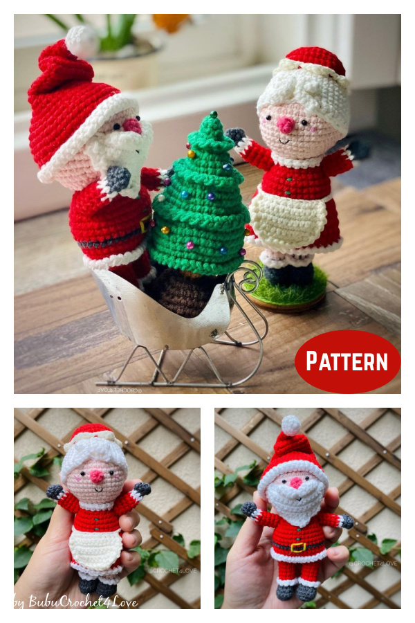 Amigurumi Mr and Mrs Santa Claus Crochet Pattern