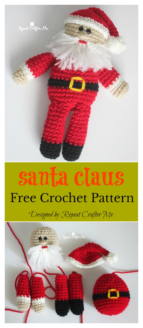 Amigurumi Santa Claus Free Crochet Pattern
