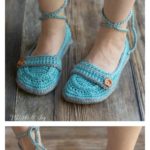 Ankle Tie Slippers Free Crochet Pattern