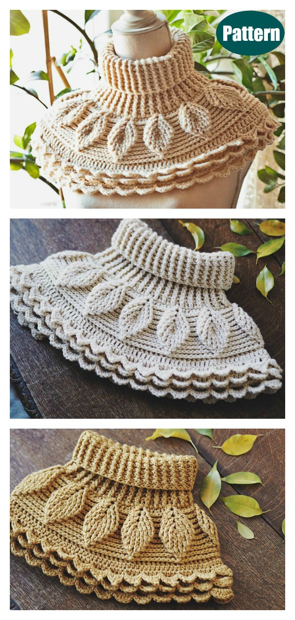 Autumn Leaf Cowl Crochet Pattern