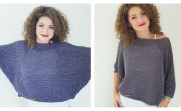 Batwing Sweater Free Crochet Pattern and Video Tutorial