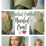 Cable Stitch and Hooded Cowl Free Crochet Pattern and Video Tutorial