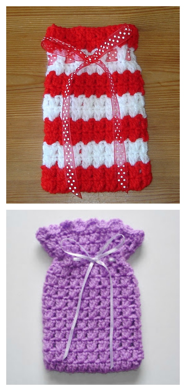 Christmas Gift Bags Free Crochet Pattern