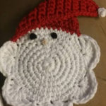 Christmas Santa Coaster Free Crochet Pattern