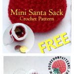 Christmas Santa Sack gift pouch Free Crochet Pattern