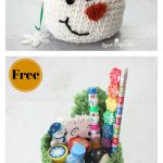 Christmas Snowman Gift Sack Free Crochet Pattern