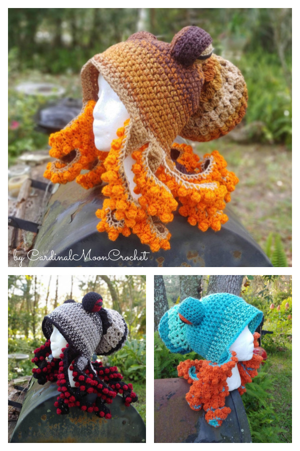 crochet octopus hat