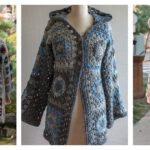 Granny Square Hooded Jacket Crochet Patterns