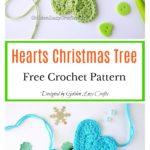 Hearts Christmas Tree Free Crochet Pattern