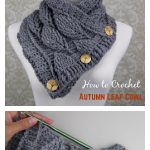 How to Crochet Autumn Leaf Cowl Video Tutorial