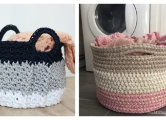 Laundry Basket With Handles Free Crochet Pattern