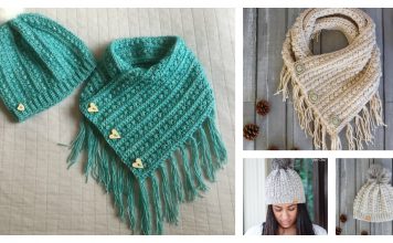 Malia Buttoned Cowl and Beanie Free Crochet Pattern