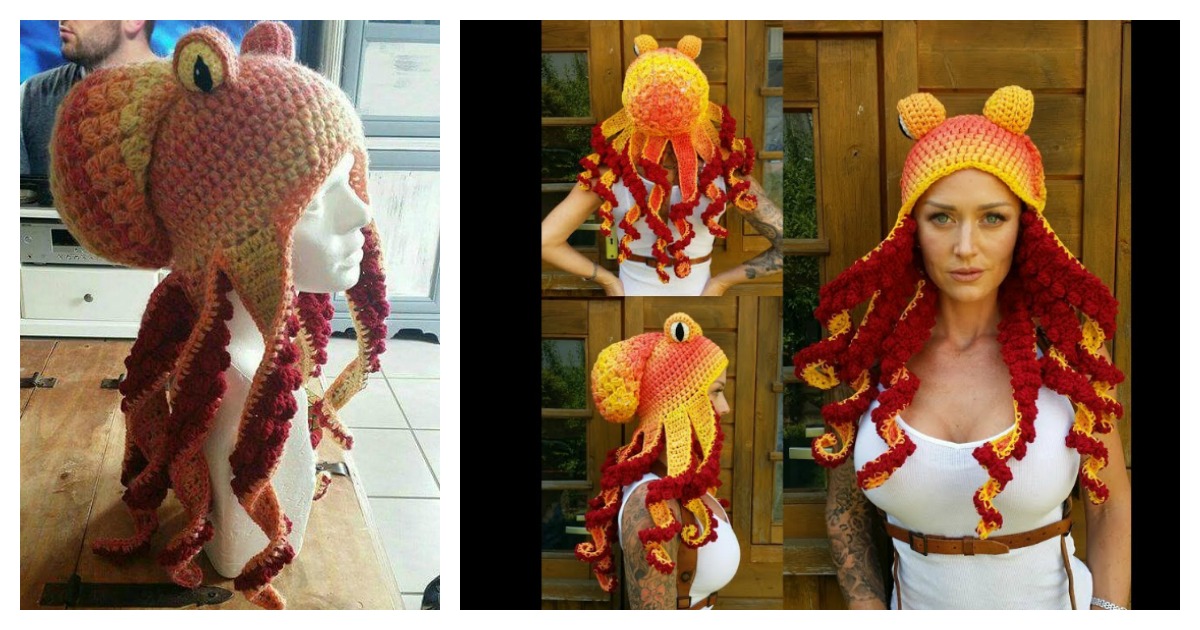 Octopus/twisted Kraken Hat -   Loom crochet, Yarn crafts crochet,  Crochet goodies