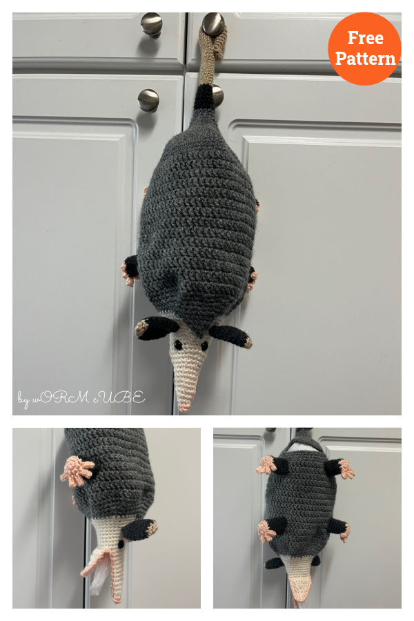 Opossum Bag Holder & Dispenser Free Crochet Pattern