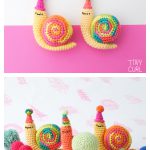 Party Snail Amigurumi Free Crochet Pattern