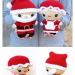Cuddle-Sized Santa Claus & Mrs. Claus Amigurumi Crochet Pattern