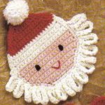 Santa Coaster Free Crochet Pattern