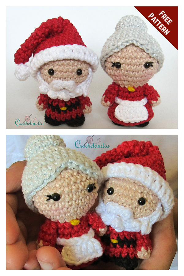 Santa and Mrs Claus Free Crochet Pattern