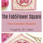 The Fab5Flower Square Free Crochet Pattern