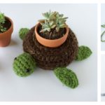 World Turtle Succulent Holder Free Crochet Pattern f