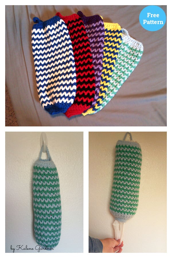 Ziggy Grocery Bag Holder Free Crochet Pattern