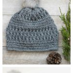 Alpaca Squishy Pom Beanie Hat Free Crochet Pattern