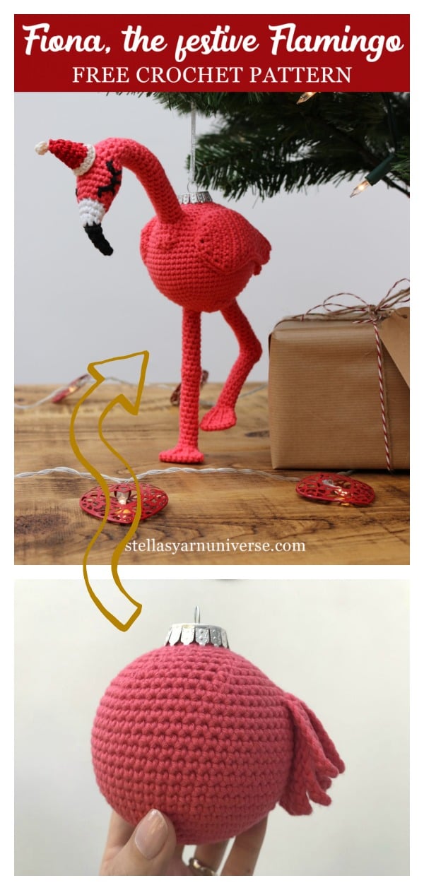 Amigurumi Flamingo Ornament Free Crochet Pattern