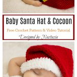 Baby Santa Hat and Cocoon Free Crochet Pattern and Video Tutorial