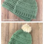 Bead Stitch Hat Free Crochet Pattern (Adult Size)