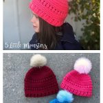Bead Stitch Hat Free Crochet Pattern (Child Size)