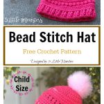 Bead Stitch Hat Free Crochet Pattern (Child Size)