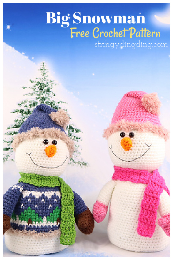 Big Snowman Free Crochet Pattern